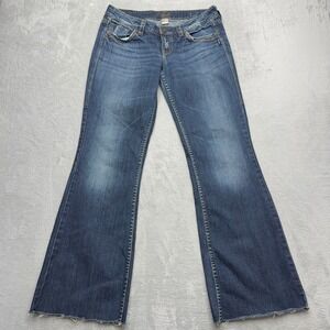 Silver Jeans Jeans Womens 29 Blue Lola Bootcut Raw Hem Mid Rise Made in Canada